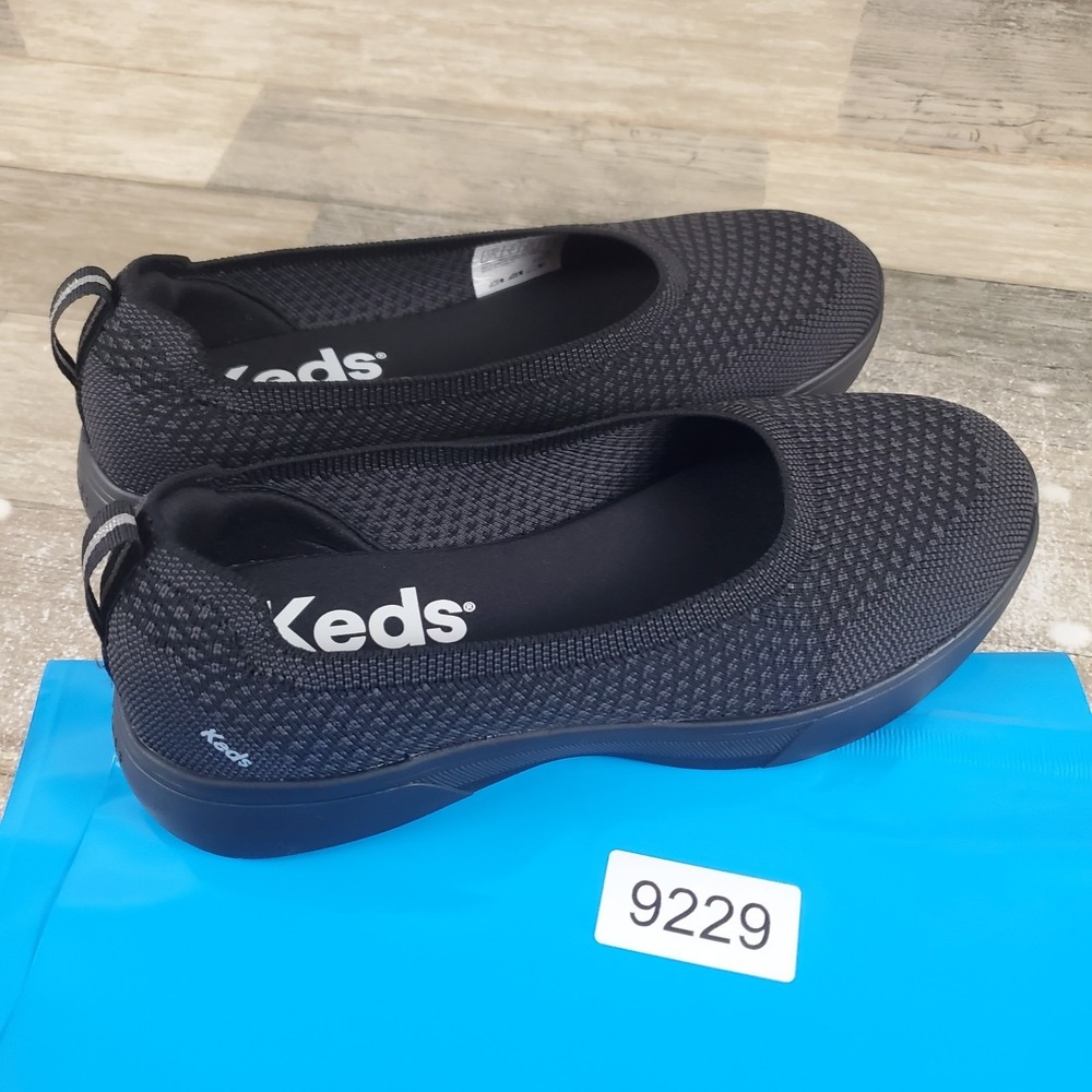 Keds Blisswalk Skimmer Womens Shoes Sz 7.5 Wide Black Knit Round Toe Slip On - Picture 12 of 12